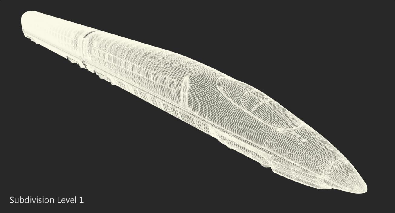 3D High Speed Train Shinkansen 500