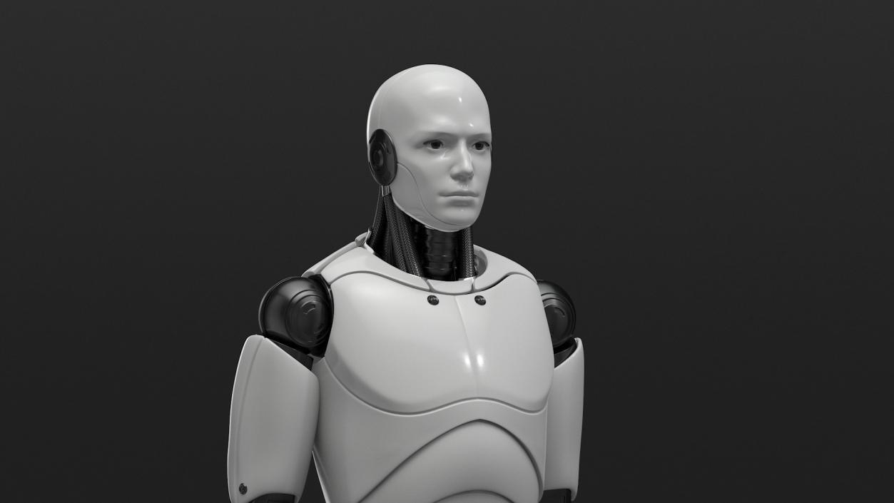 3D model Sci Fi Humanoid Male Robot Standing Pose