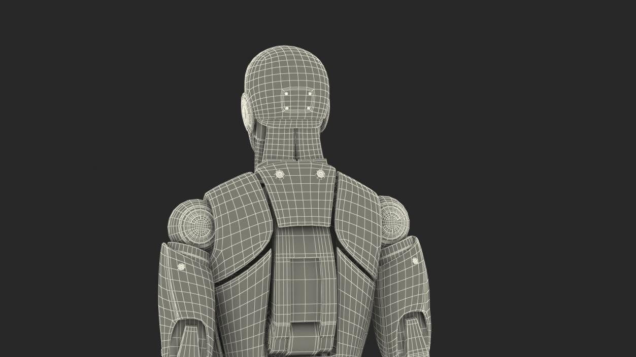 3D model Sci Fi Humanoid Male Robot Standing Pose