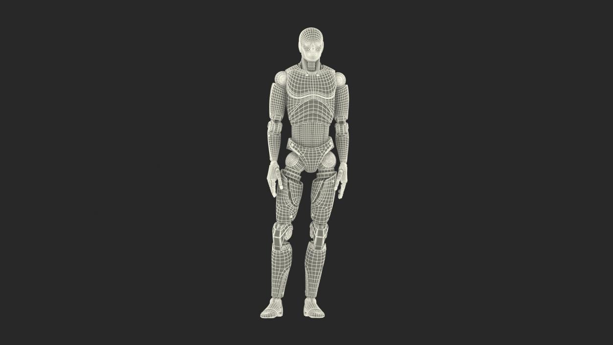 3D model Sci Fi Humanoid Male Robot Standing Pose