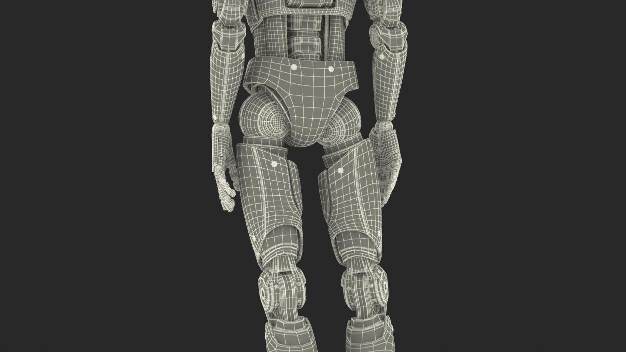 3D model Sci Fi Humanoid Male Robot Standing Pose