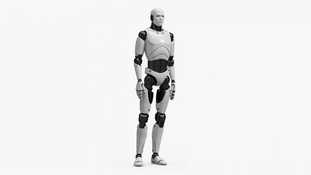 3D model Sci Fi Humanoid Male Robot Standing Pose