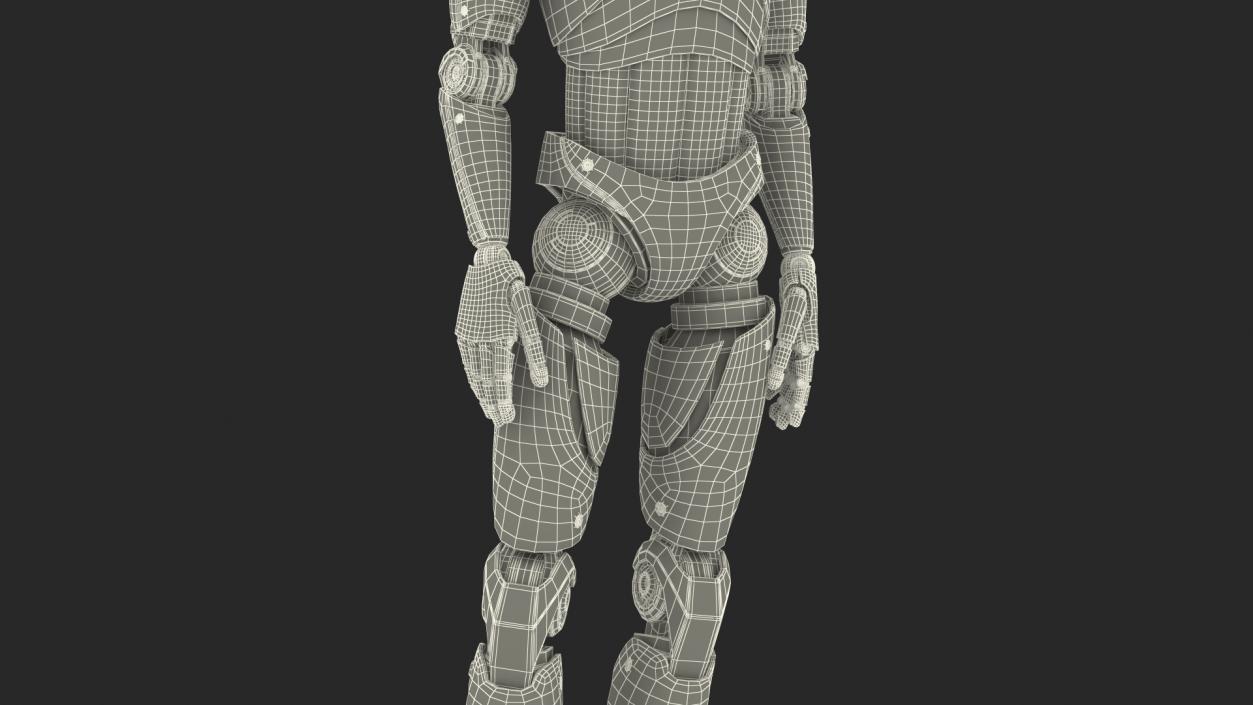 3D model Sci Fi Humanoid Male Robot Standing Pose