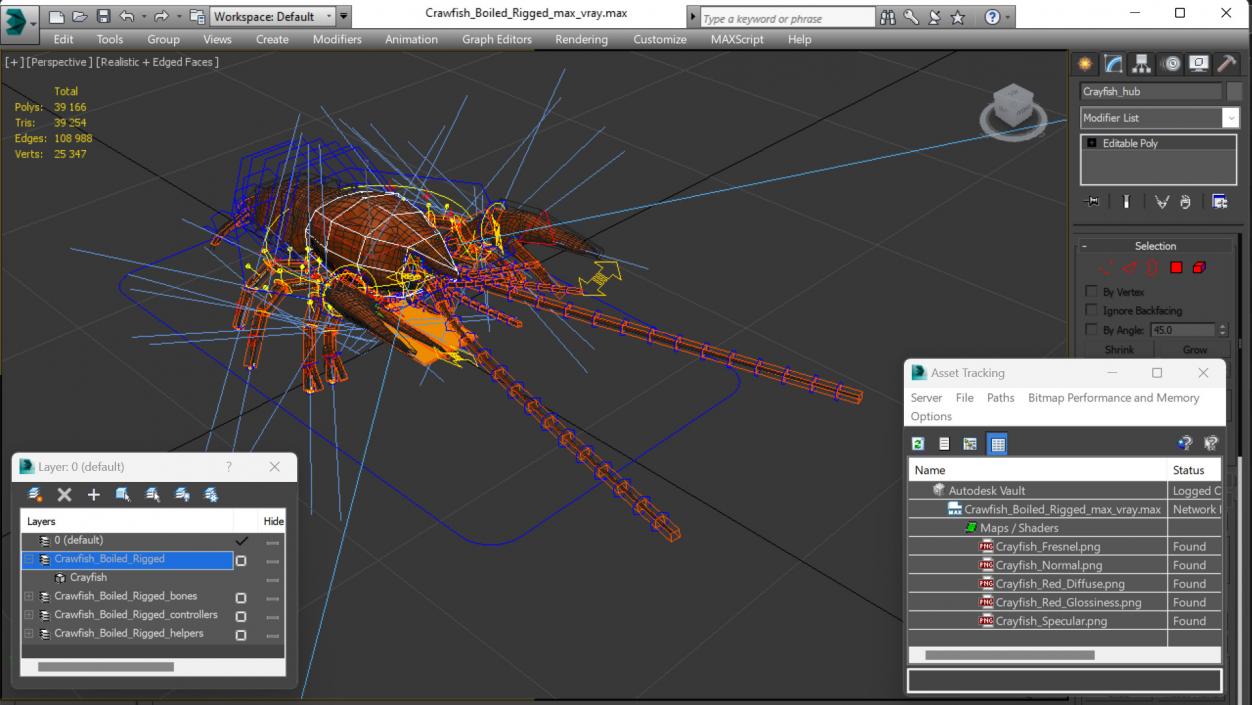 Crawfish Boiled Rigged 3D