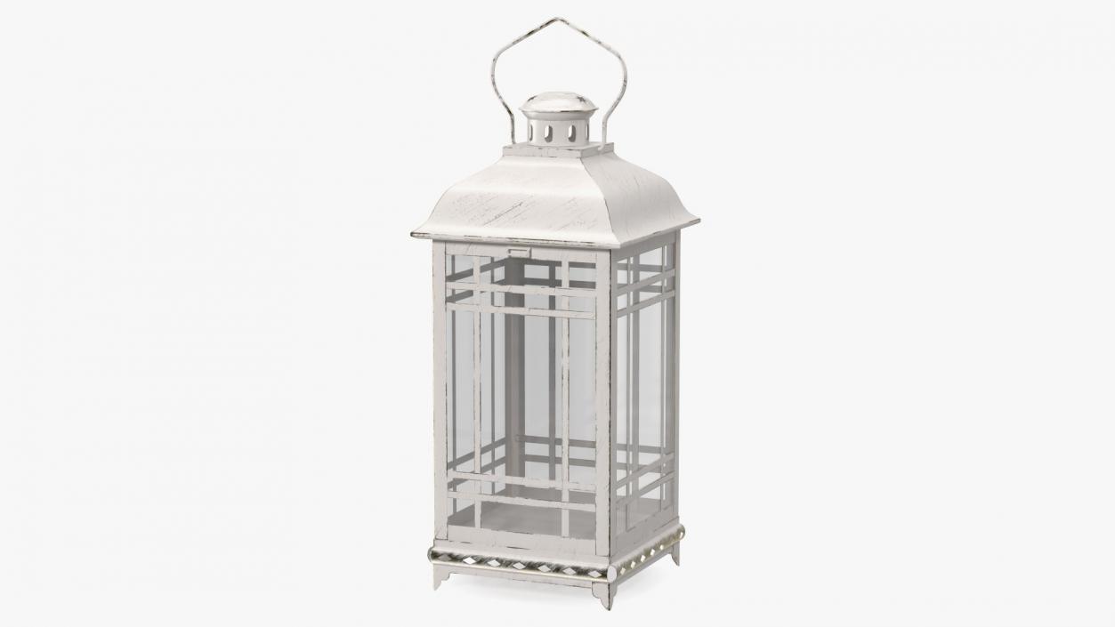 3D Candle Lantern Small Cream