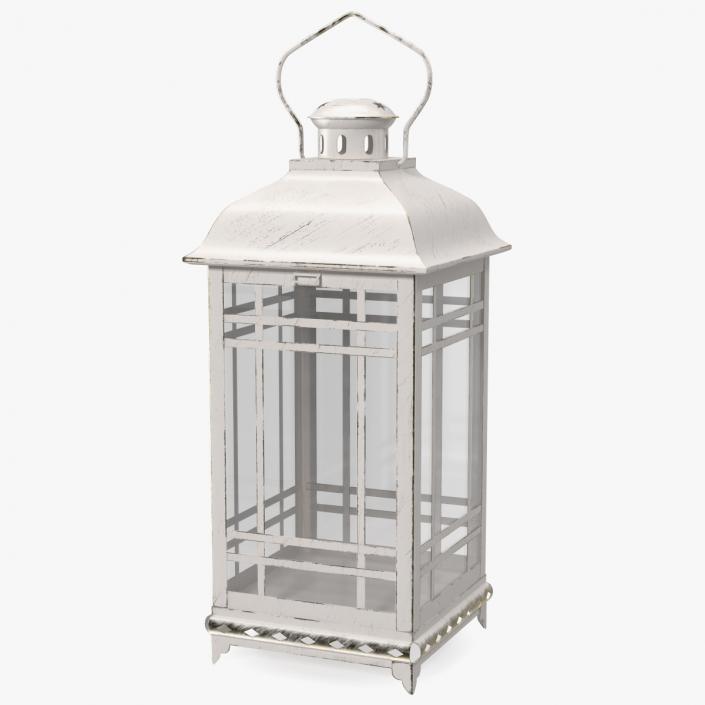 3D Candle Lantern Small Cream