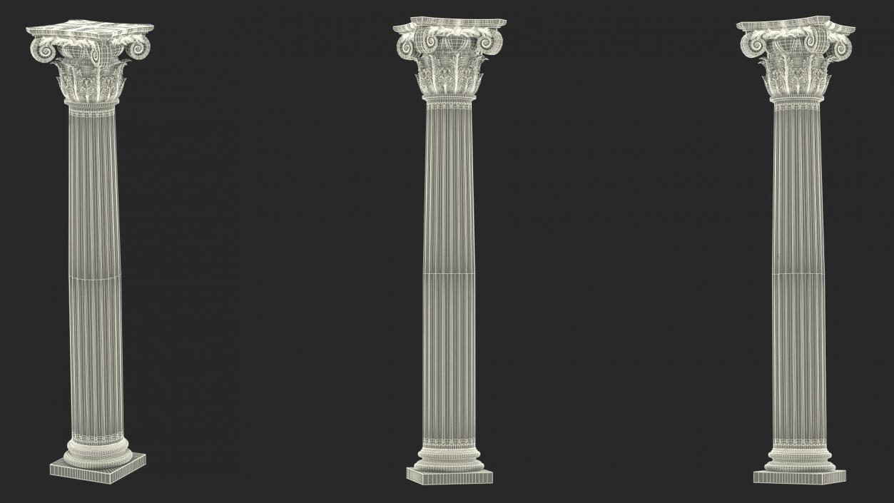 3D Modern Composite Column model