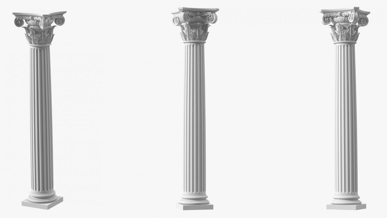 3D Modern Composite Column model