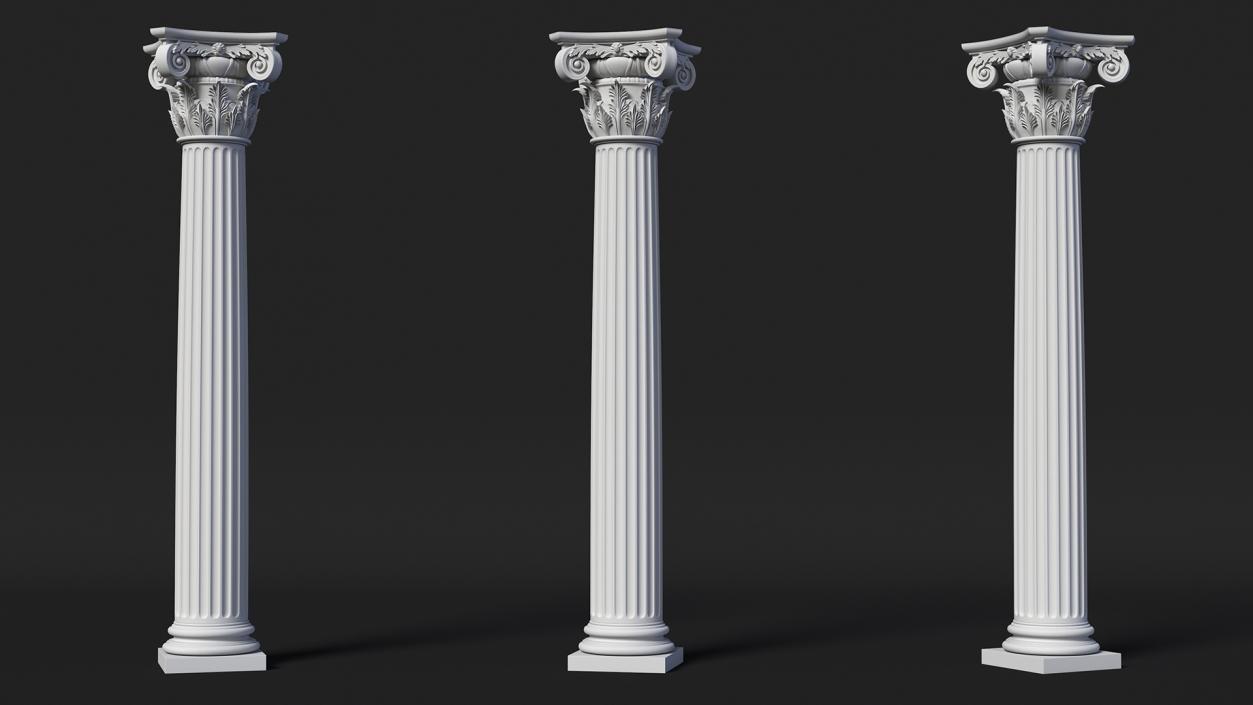 3D Modern Composite Column model