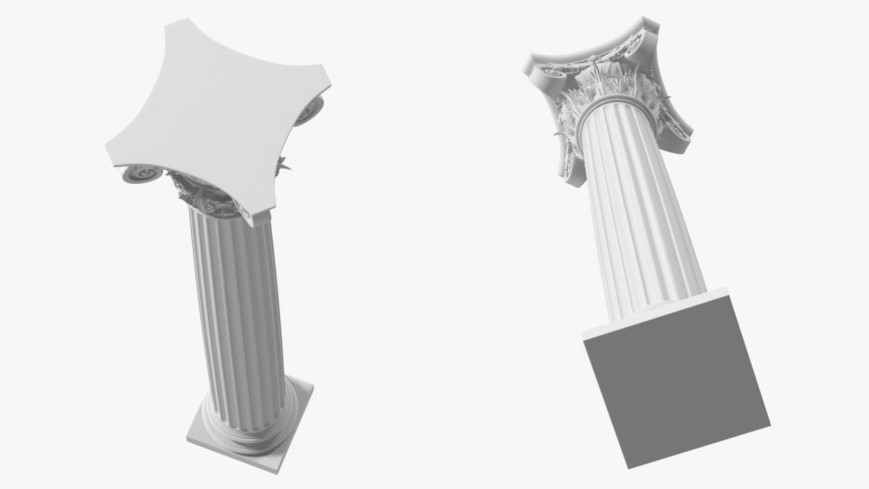 3D Modern Composite Column model