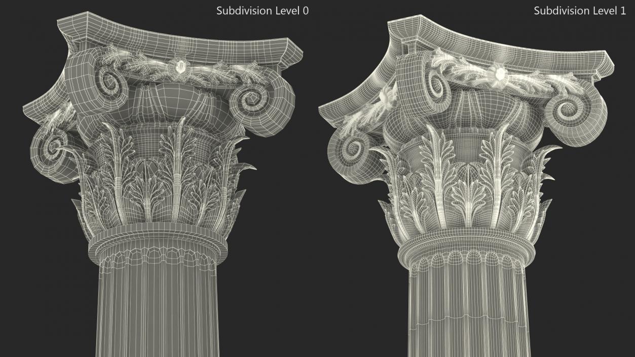 3D Modern Composite Column model