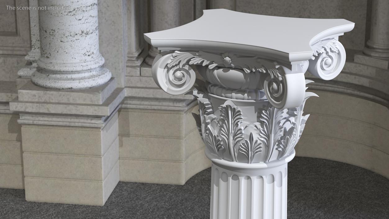 3D Modern Composite Column model