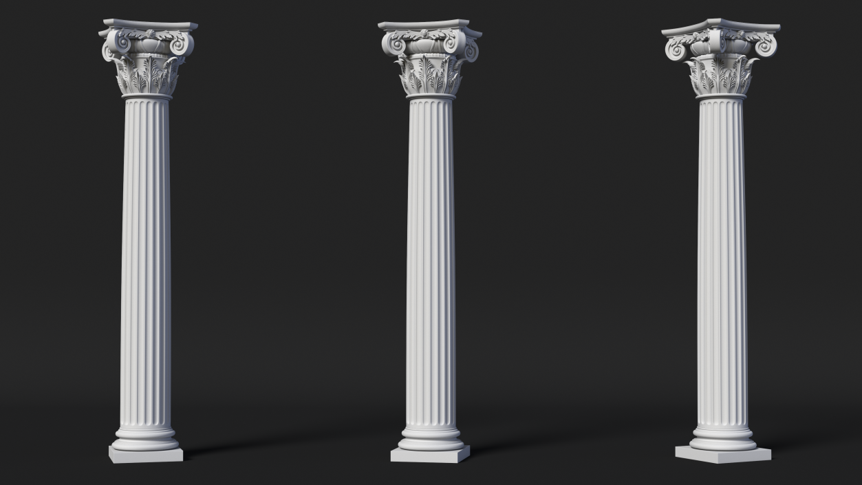 3D Modern Composite Column model