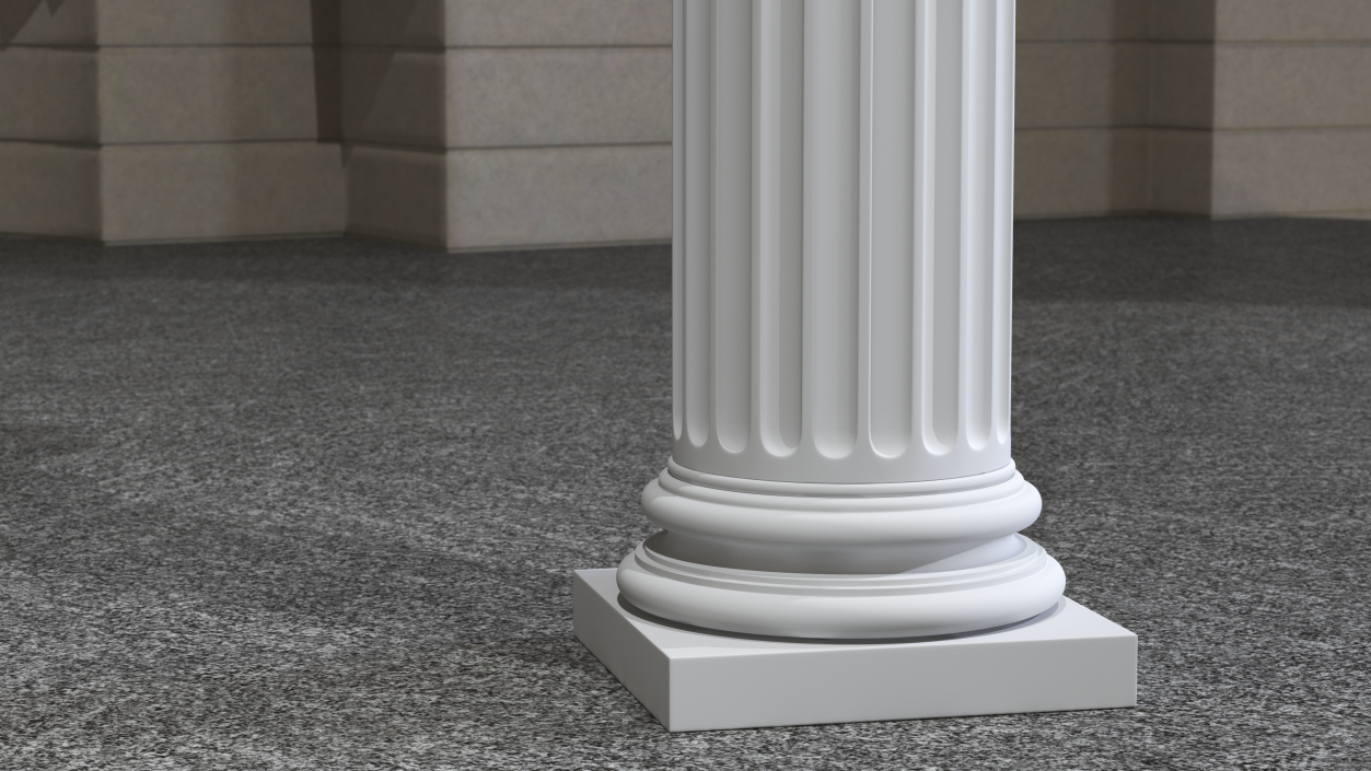 3D Modern Composite Column model