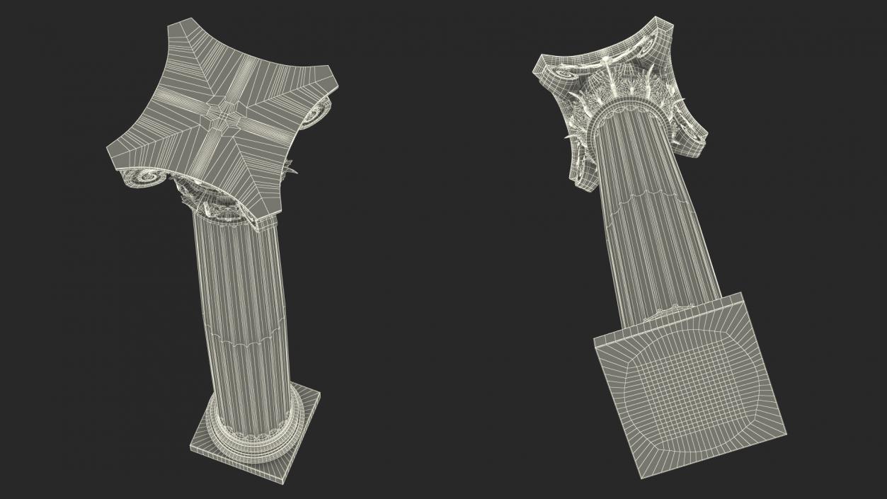 3D Modern Composite Column model