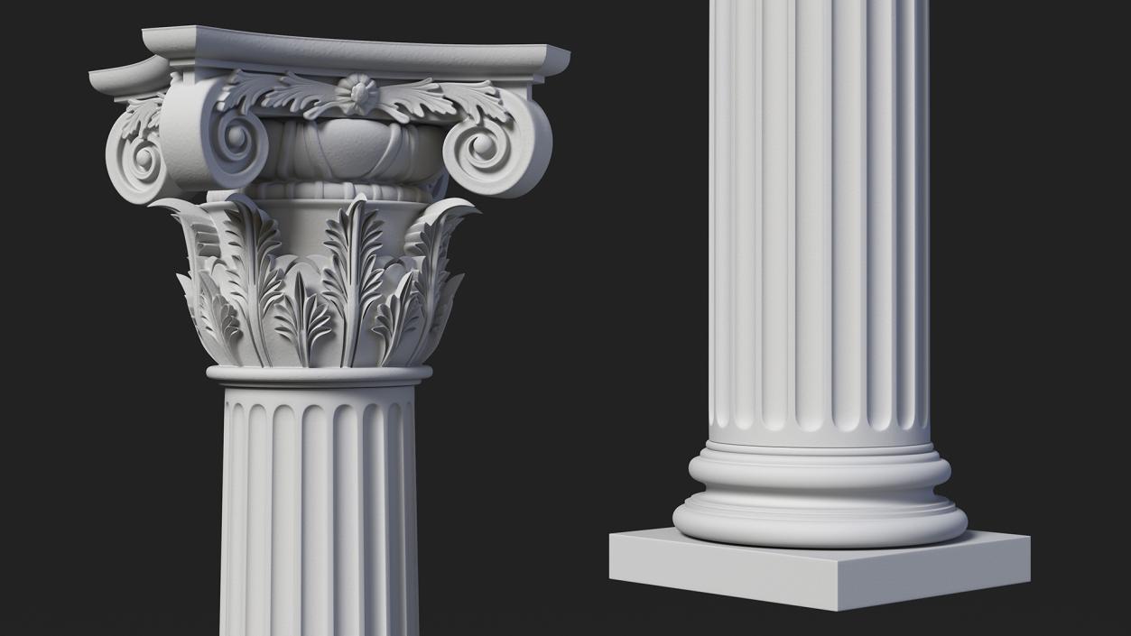 3D Modern Composite Column model