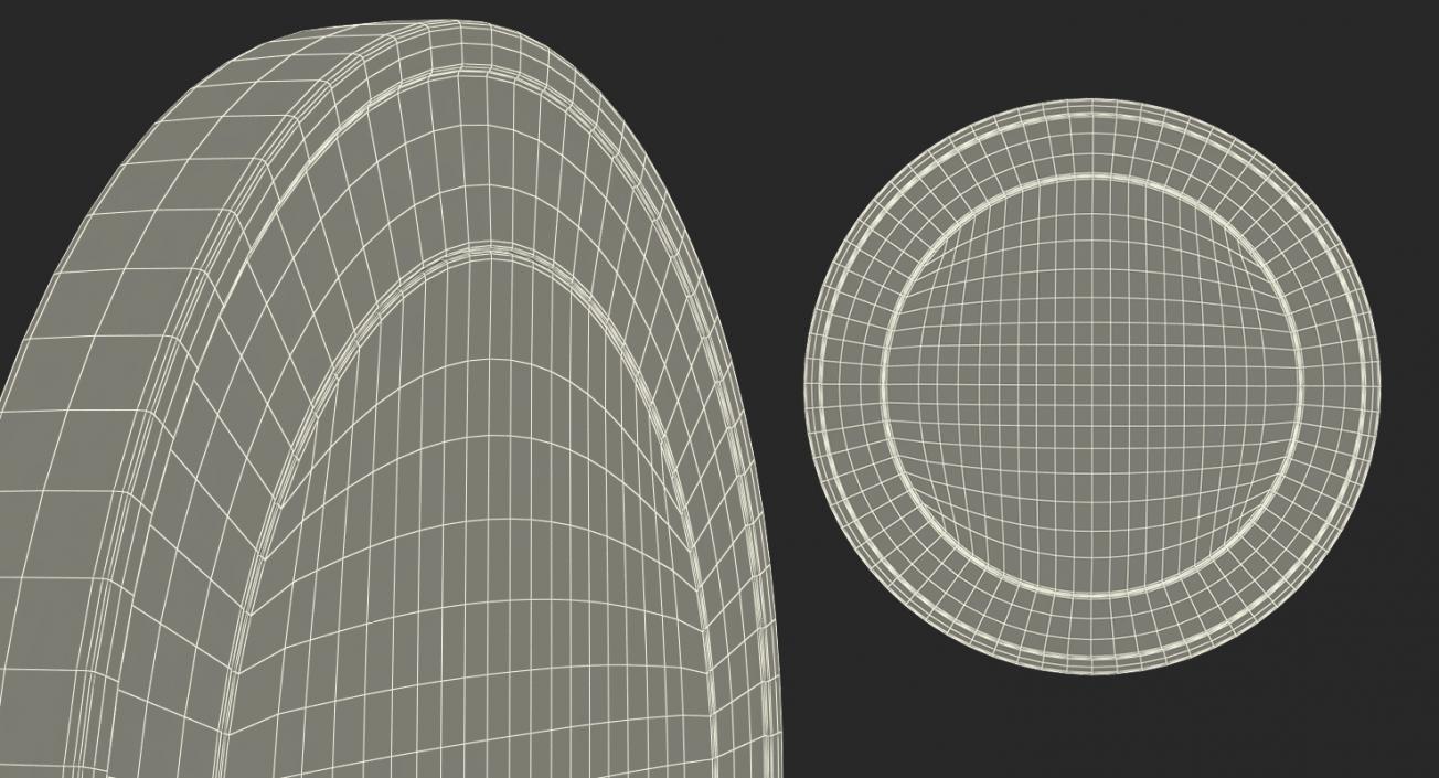 3D Two Pounds British Coin model