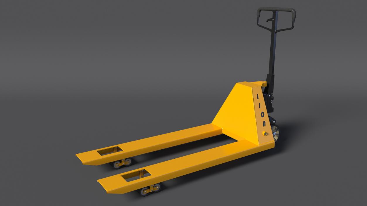 Industrial Standard Duty Pallet Jack Rigged for Maya 3D