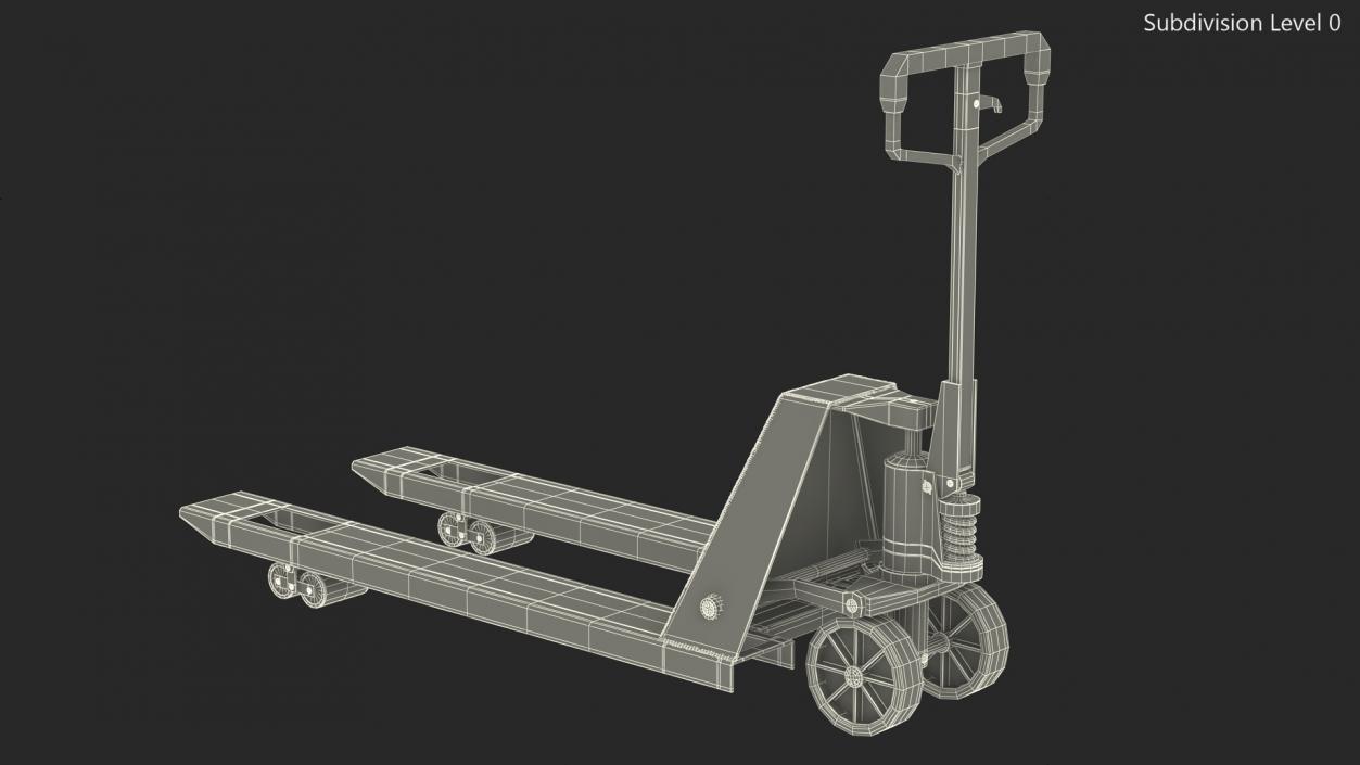 Industrial Standard Duty Pallet Jack Rigged for Maya 3D