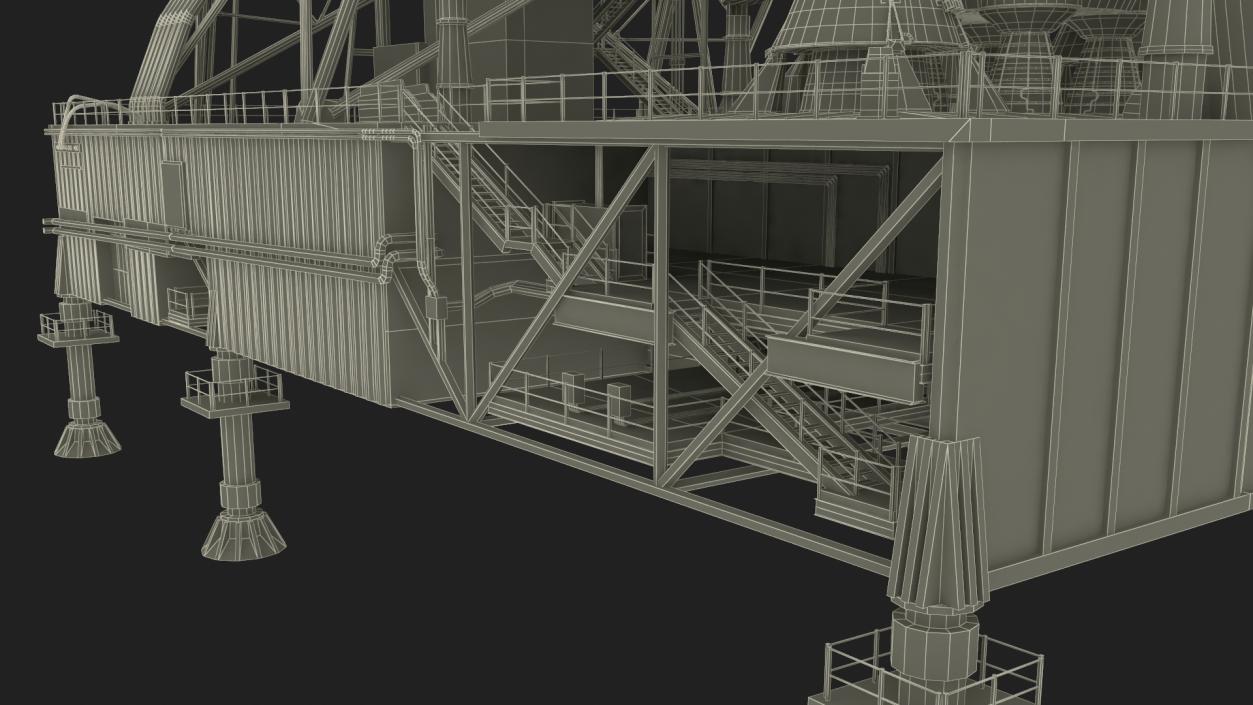 Launch Pad 39B with NASA Space Launch System 3D model