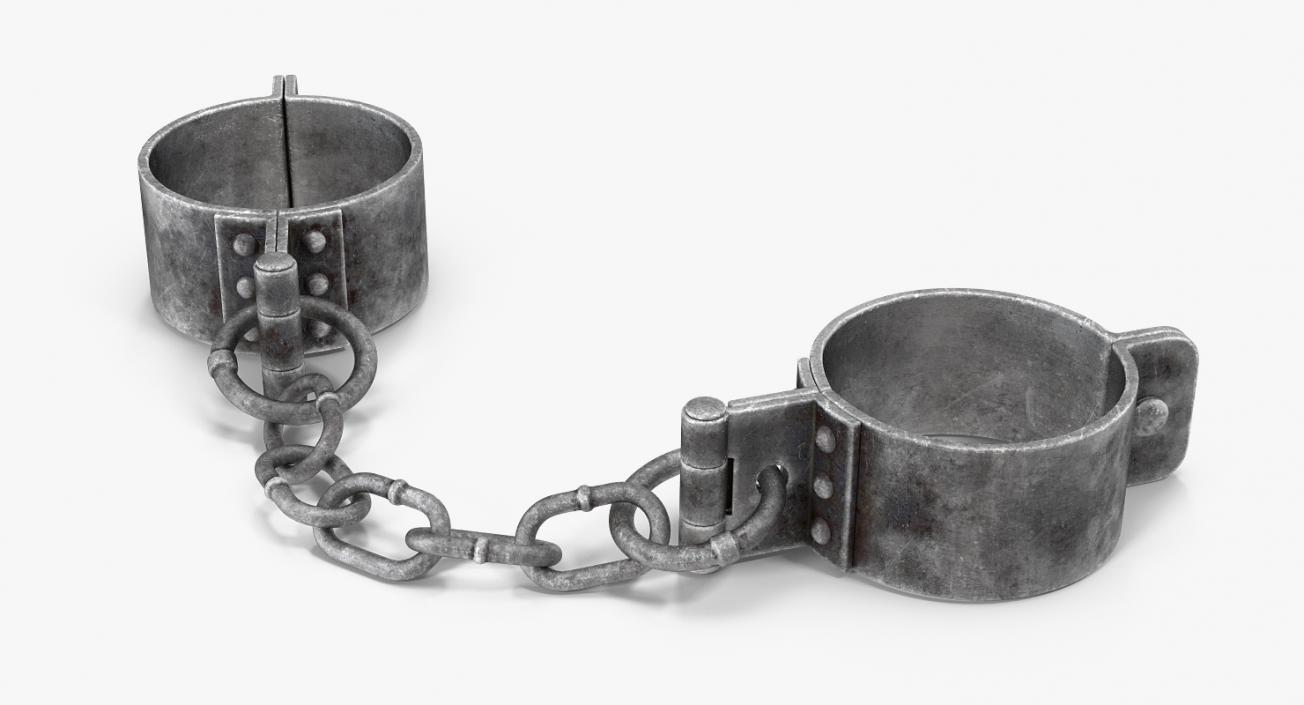 3D Old Prisoners Leg Shackles