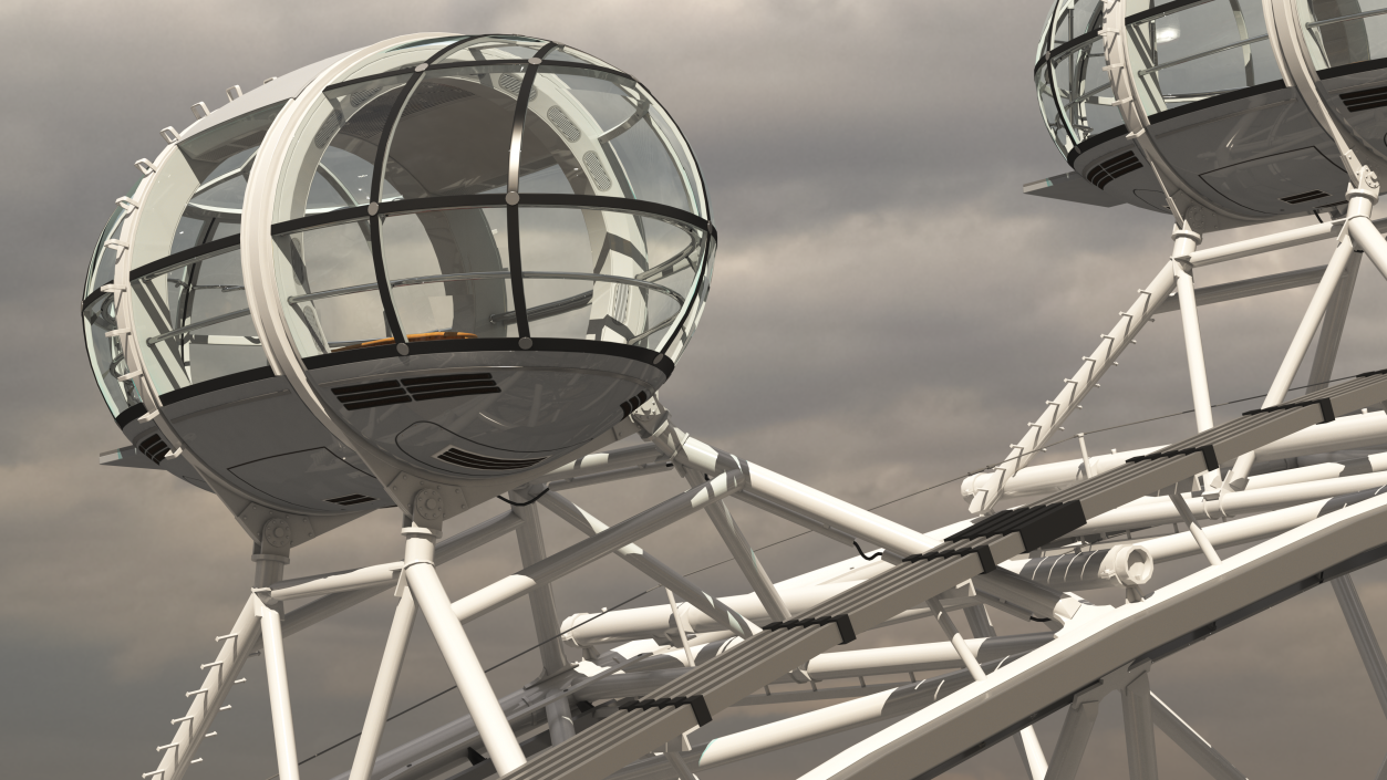 3D model Observation Ferris Wheel Rigged for Maya