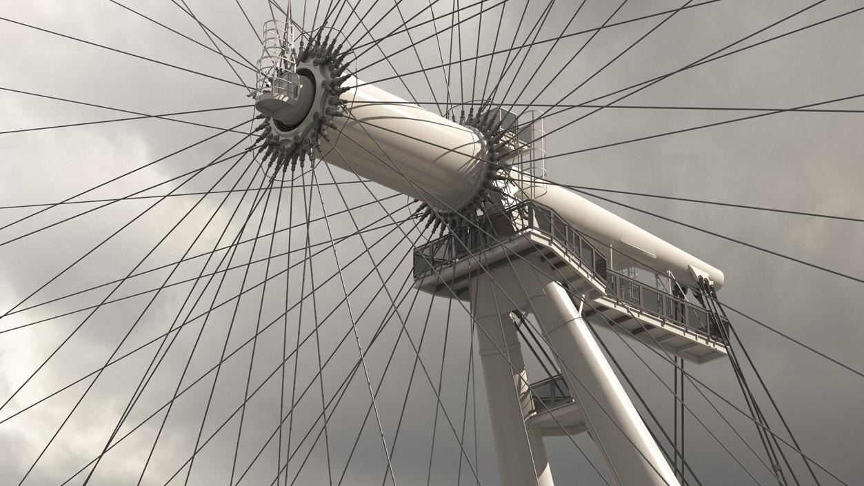 3D model Observation Ferris Wheel Rigged for Maya