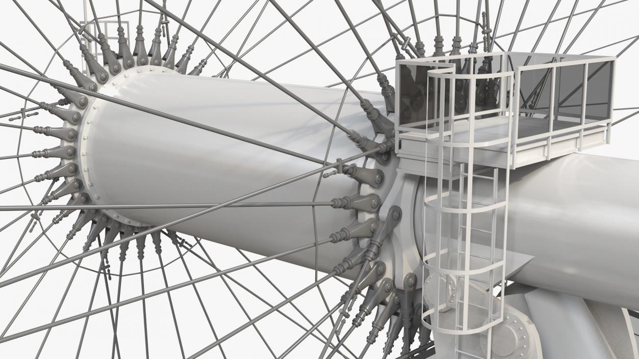 3D model Observation Ferris Wheel Rigged for Maya