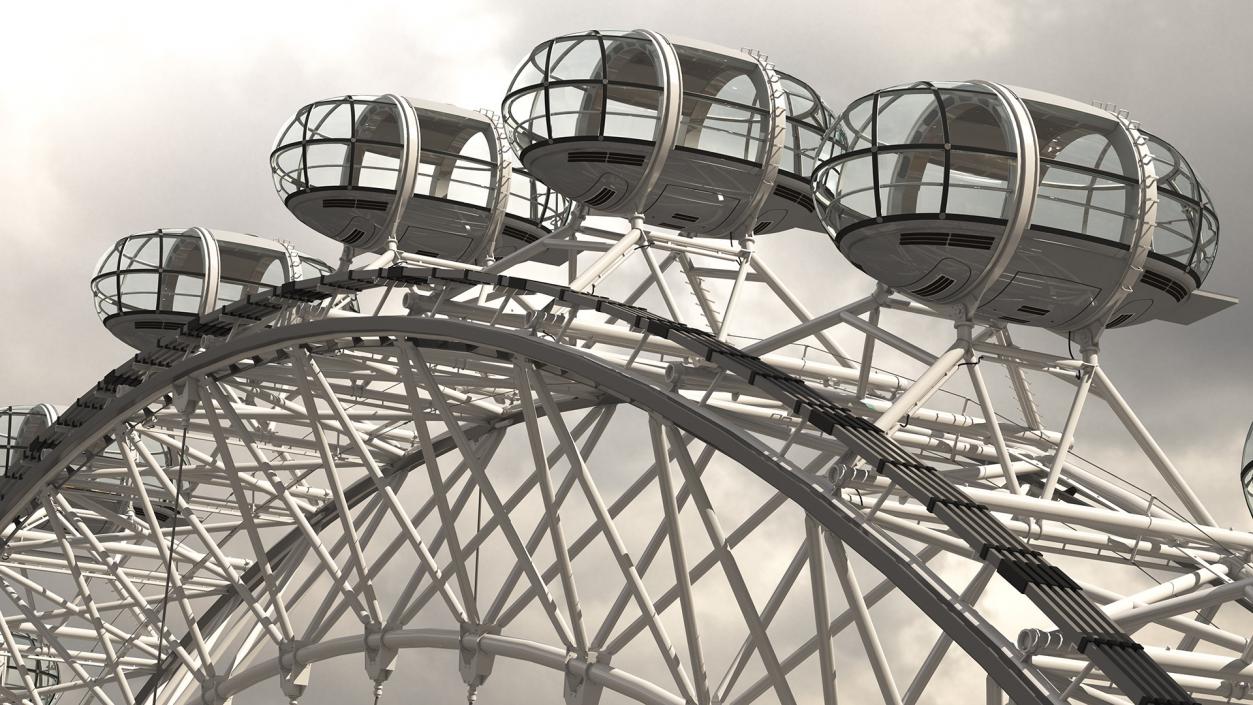 3D model Observation Ferris Wheel Rigged for Maya