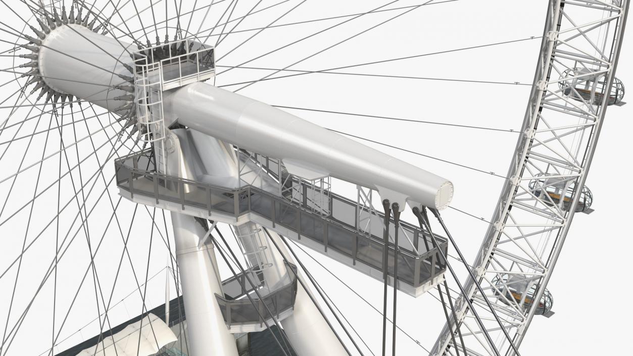 3D model Observation Ferris Wheel Rigged for Maya