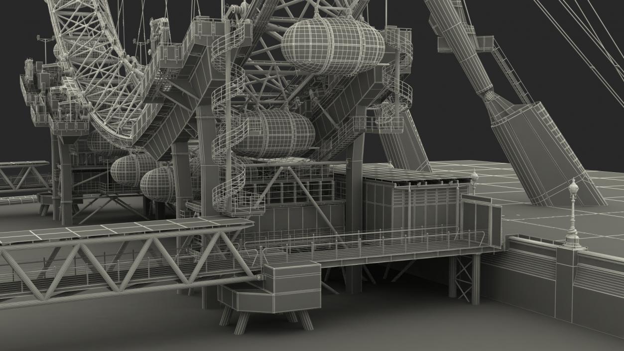 3D model Observation Ferris Wheel Rigged for Maya