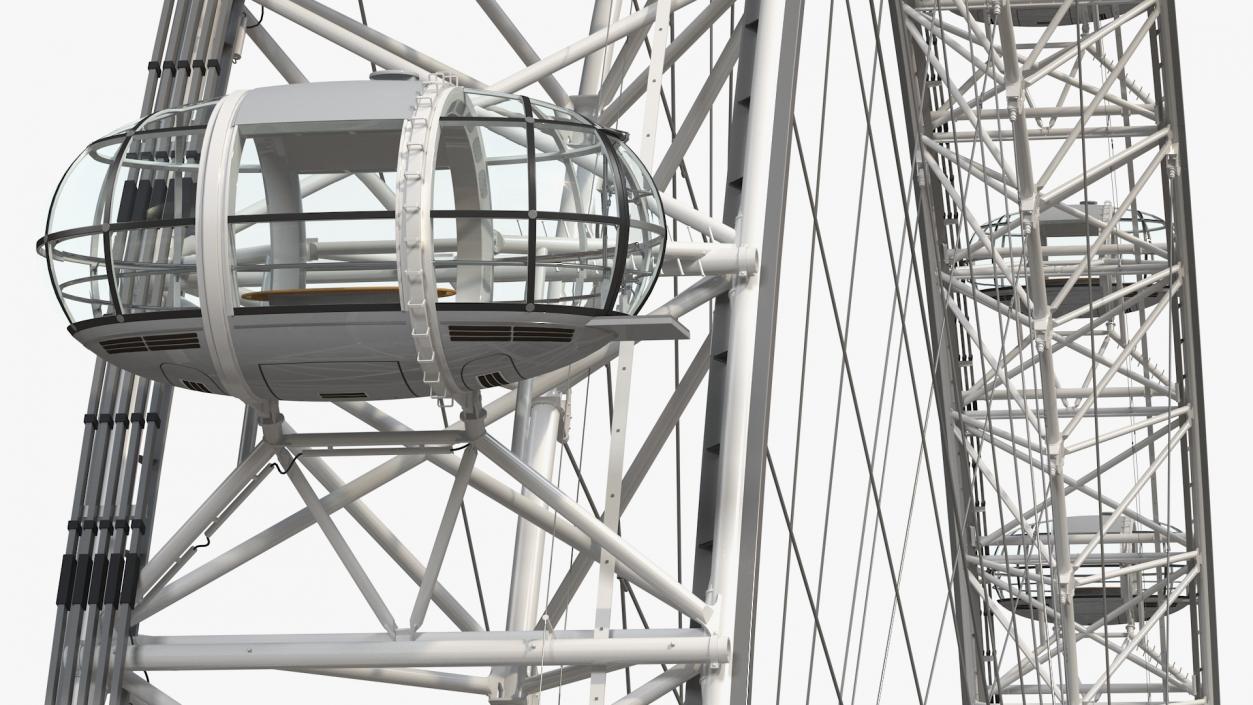 3D model Observation Ferris Wheel Rigged for Maya