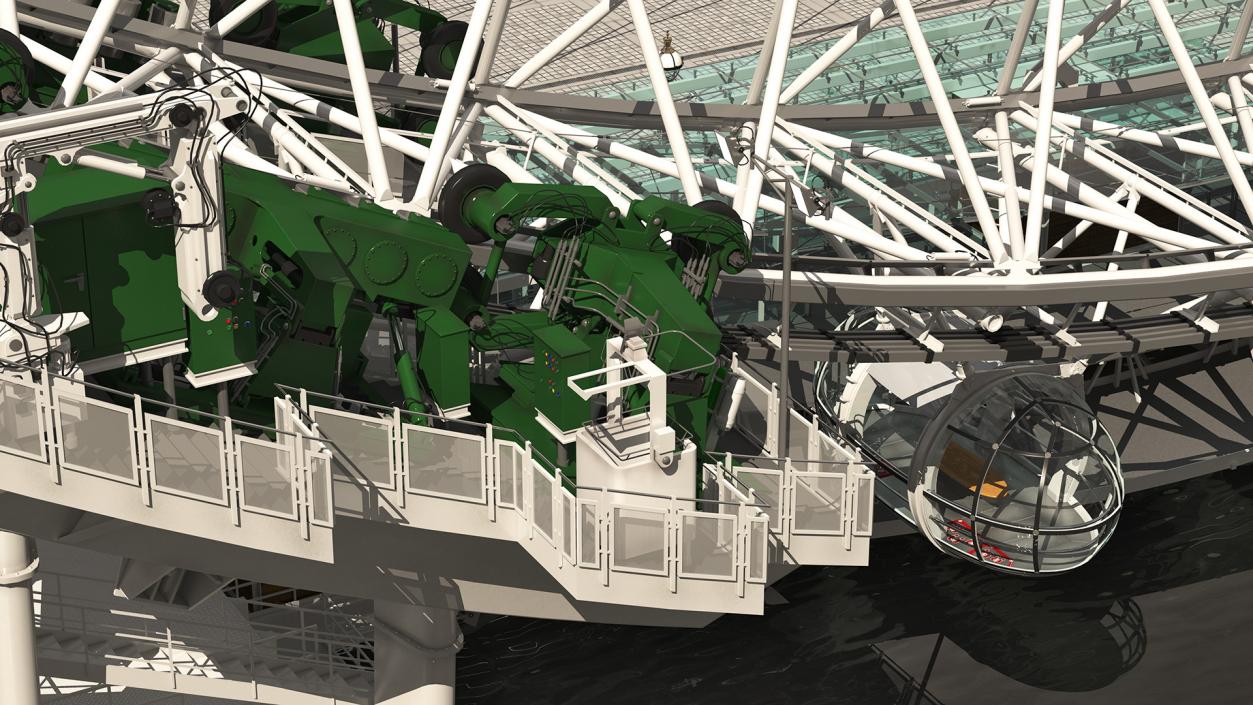 3D model Observation Ferris Wheel Rigged for Maya