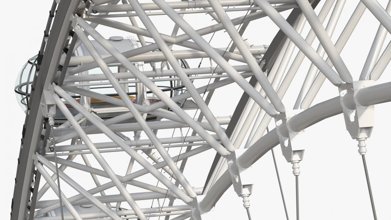 3D model Observation Ferris Wheel Rigged for Maya