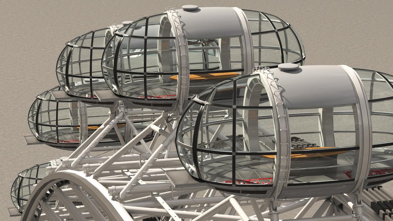 3D model Observation Ferris Wheel Rigged for Maya