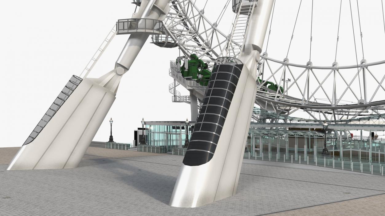 3D model Observation Ferris Wheel Rigged for Maya