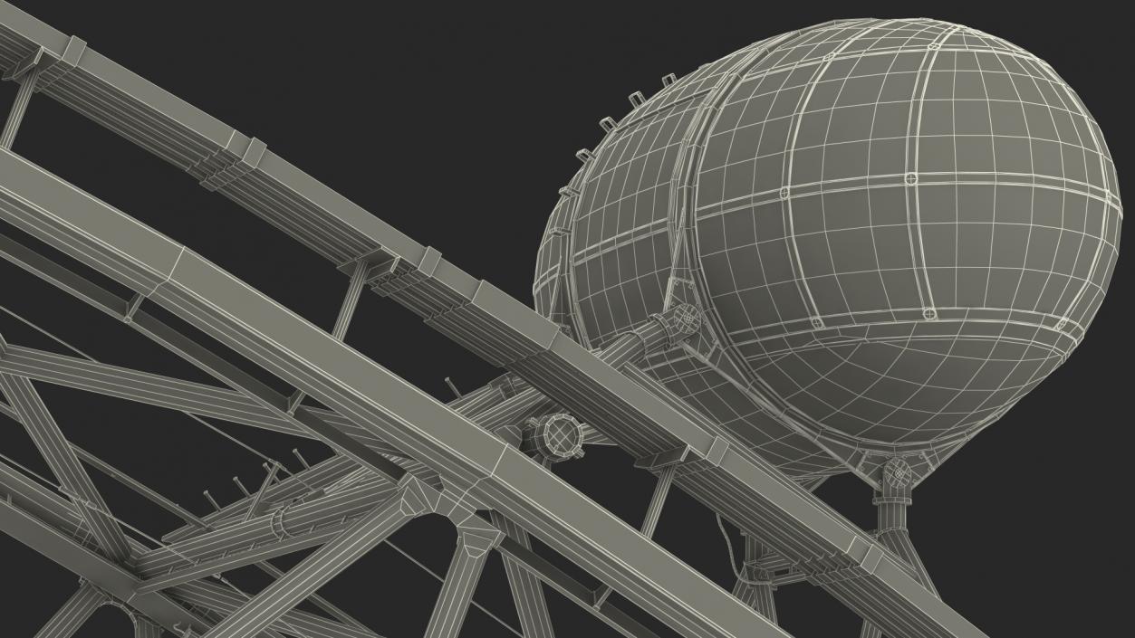 3D model Observation Ferris Wheel Rigged for Maya