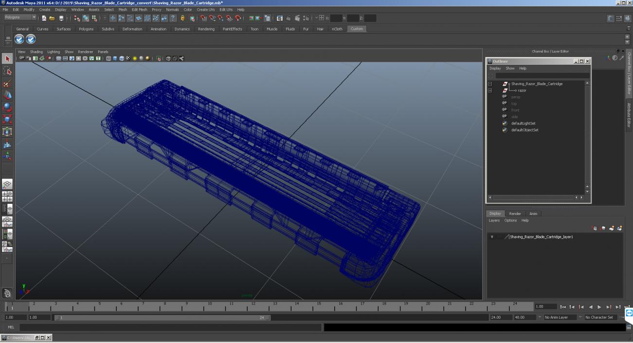 Shaving Razor Blade Cartridge 3D model