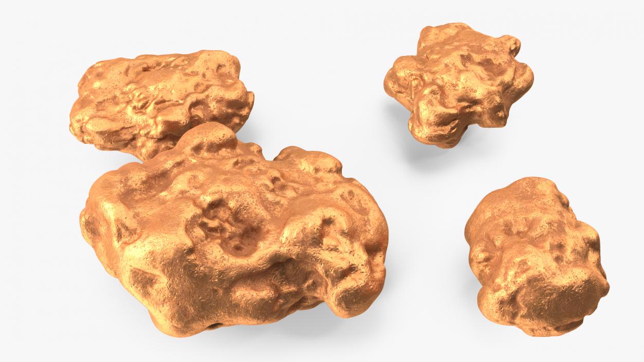 3D Metallic Copper Big Minerals model