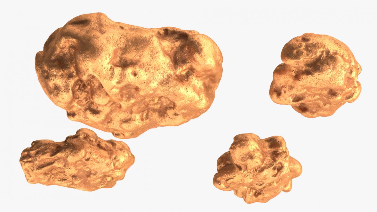 3D Metallic Copper Big Minerals model