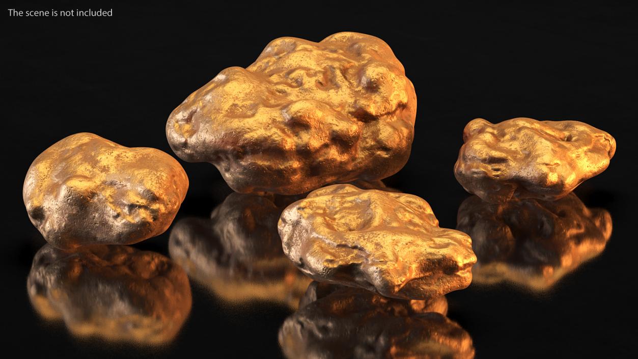 3D Metallic Copper Big Minerals model