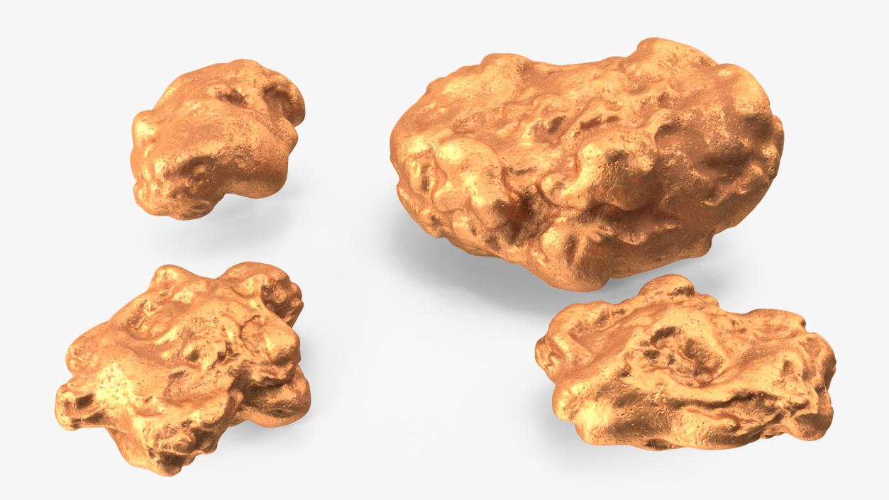 3D Metallic Copper Big Minerals model