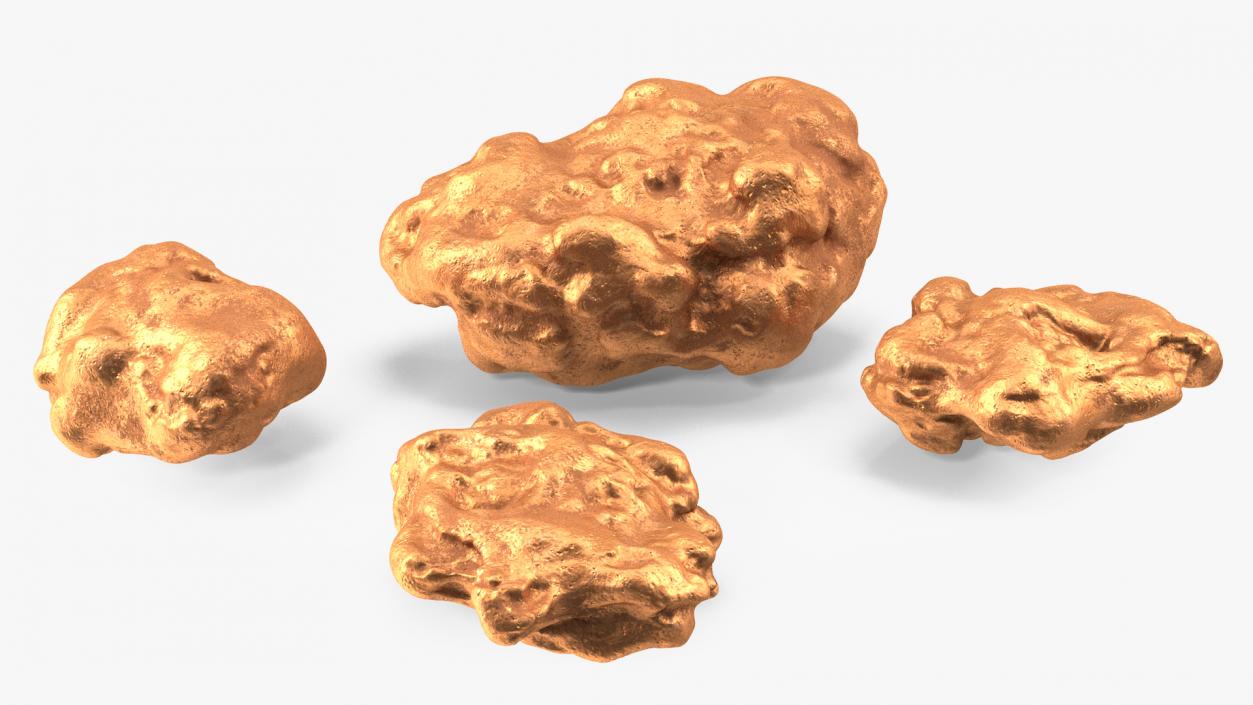 3D Metallic Copper Big Minerals model