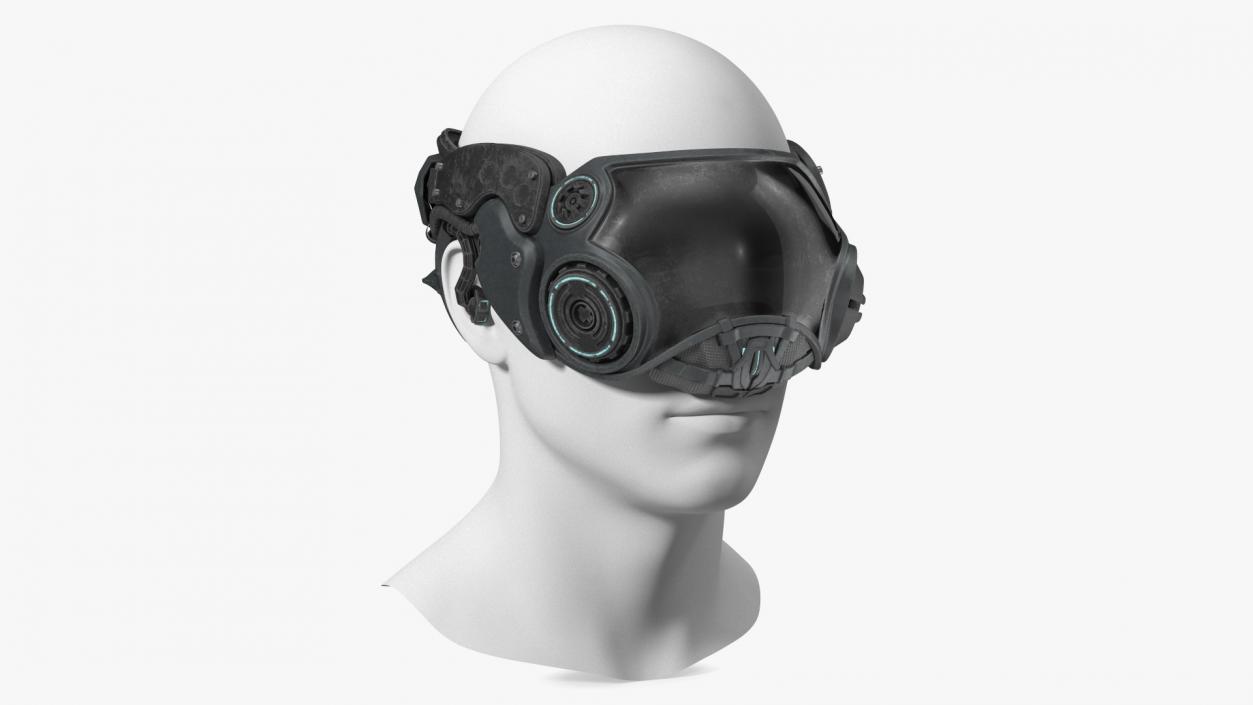 3D Sci-fi Head Mask Used