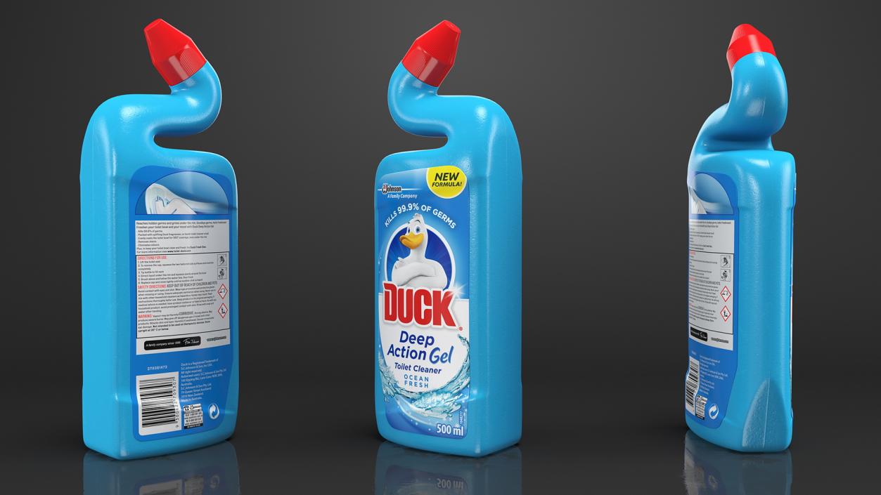 Toilet Duck Toilet Cleaner Gel Ocean Fresh 3D