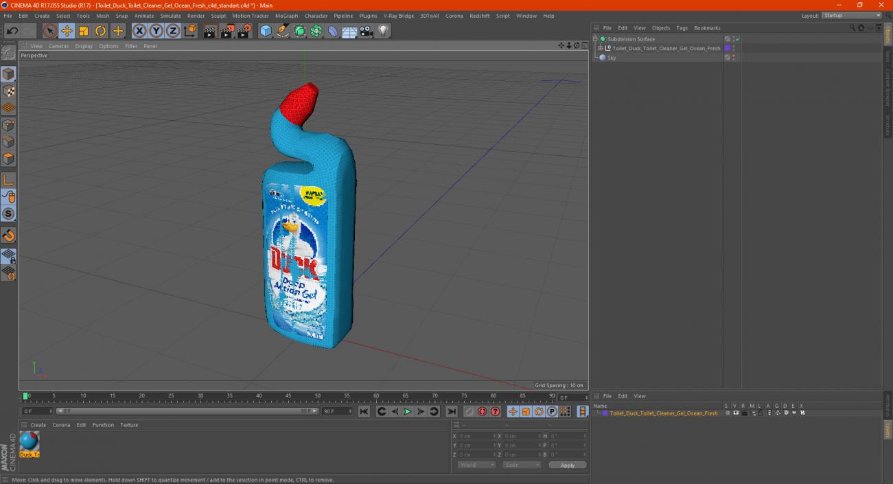 Toilet Duck Toilet Cleaner Gel Ocean Fresh 3D