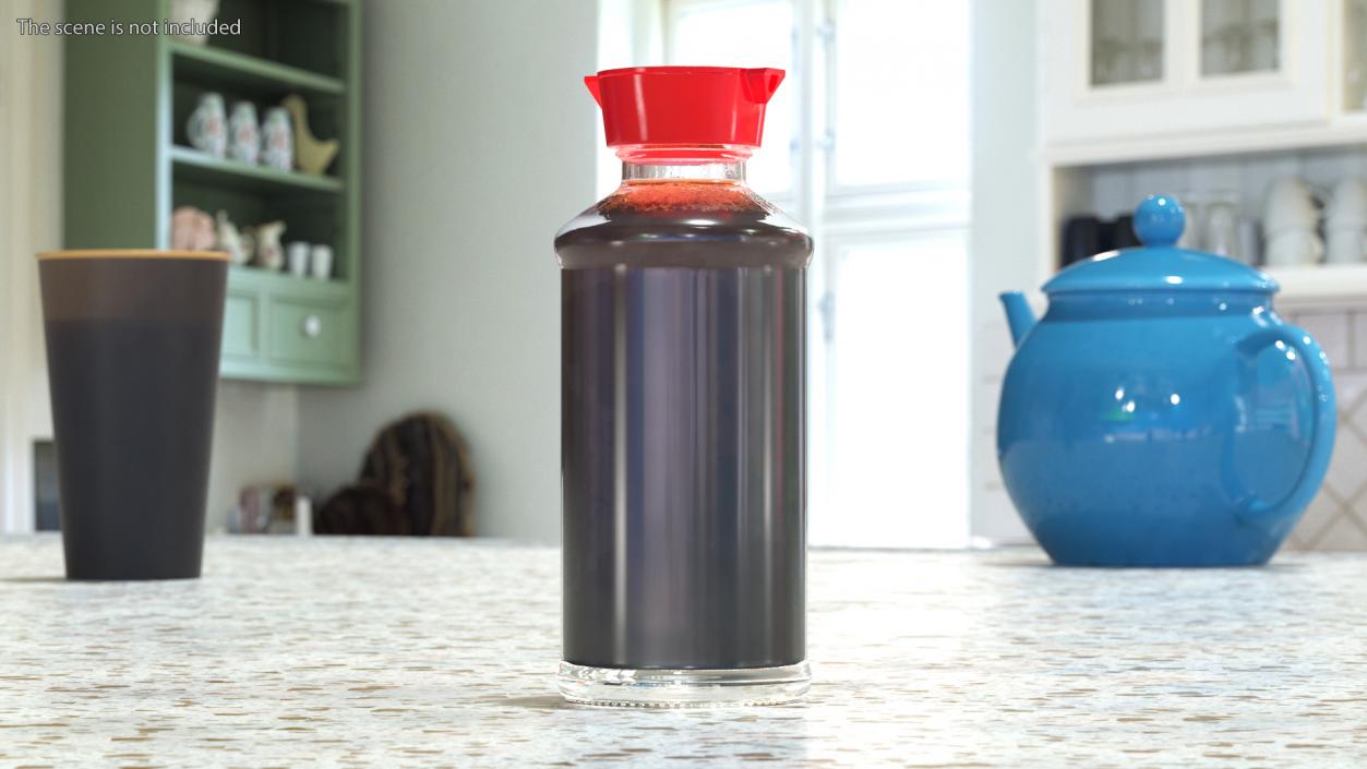 3D Soy Sauce with Dispenser Bottle