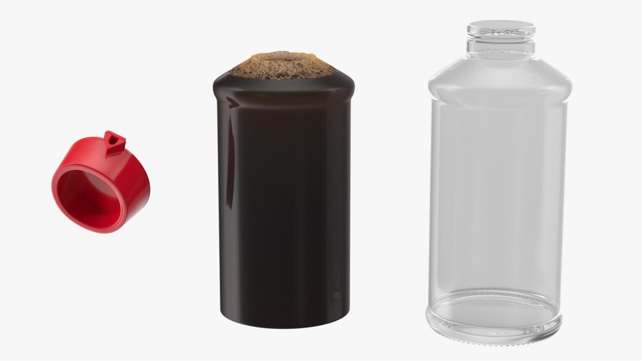 3D Soy Sauce with Dispenser Bottle