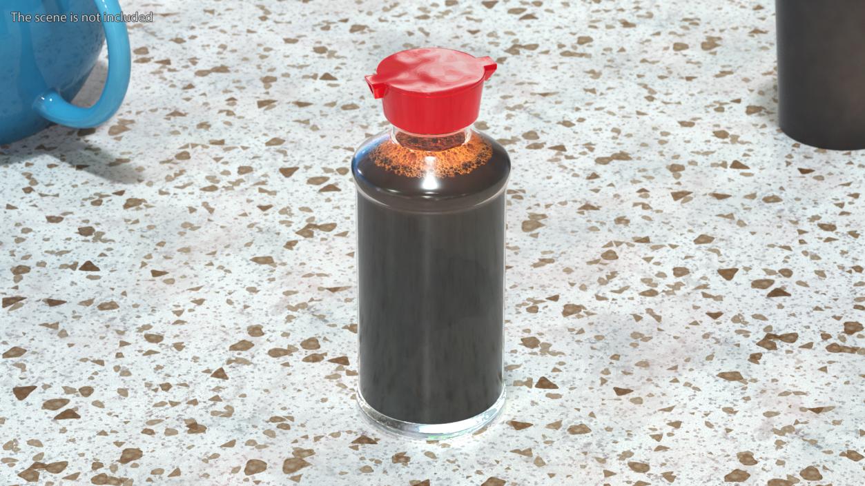 3D Soy Sauce with Dispenser Bottle