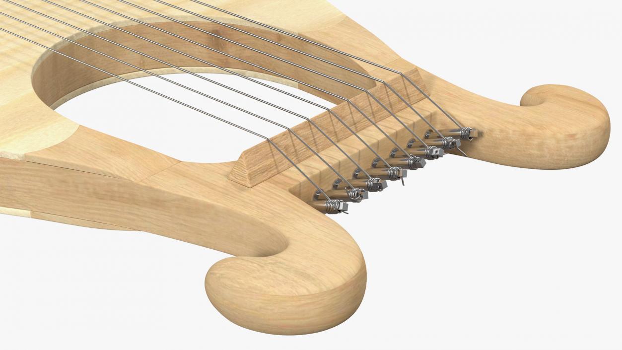 Greek Lyre Harp 8 String 3D model